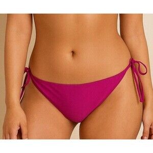 NINETY SIX DEGREES MULTI MEDALLION BOHO SIDE TIES BIKINI RUCHED BOTTOM SZ: S NWT